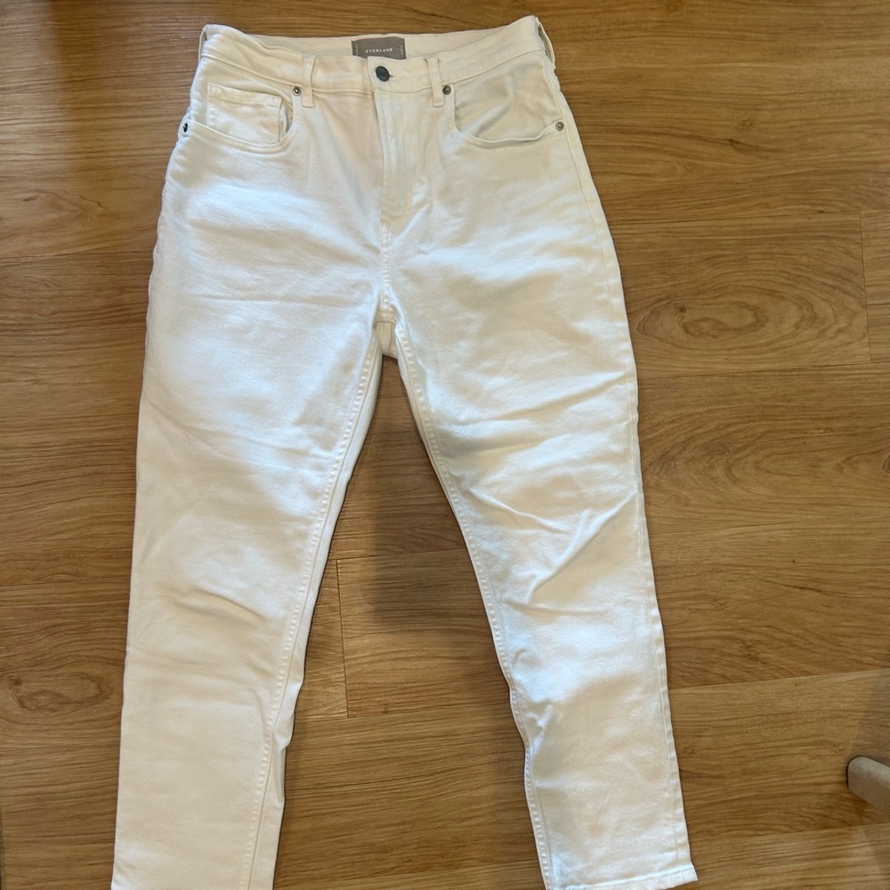 Everlane Women's Straight Leg Jeans - Cream
